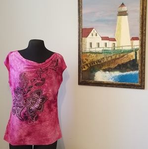 Dress Barn Cowl-Neck Tee